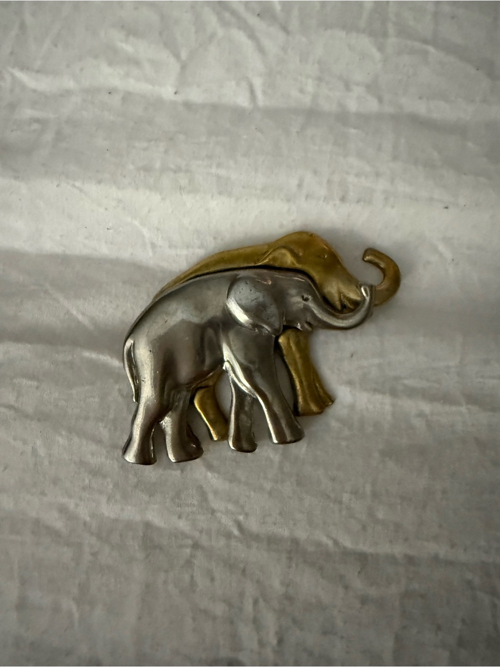 Liz Claiborne Two-Tone Gold & Silver Elephant Brooch